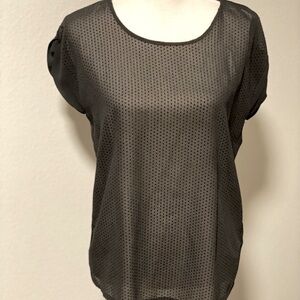 Women's Size M, MNG Basics Sheer Blouse w/Polka Dot Details in front